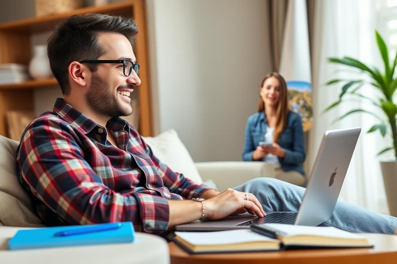Travel advisor helping a client compare resort vacations