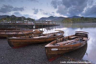 Lake District landscape reached with First Class BritRail travel
