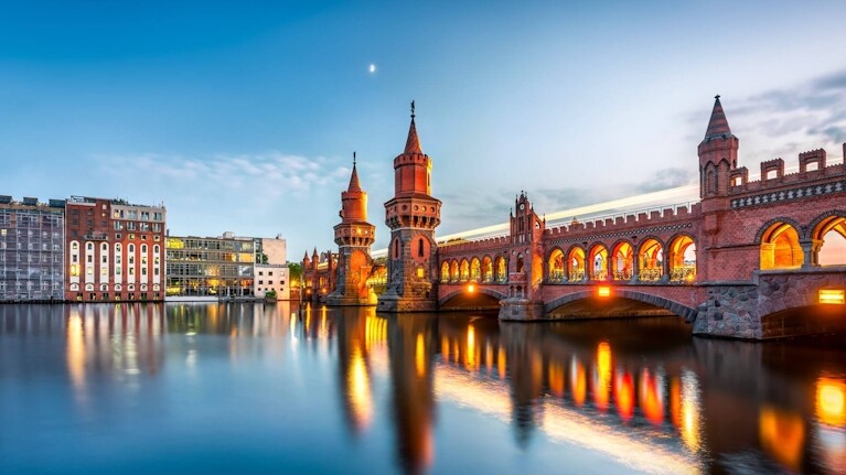 European rail network connecting several countries with Eurail