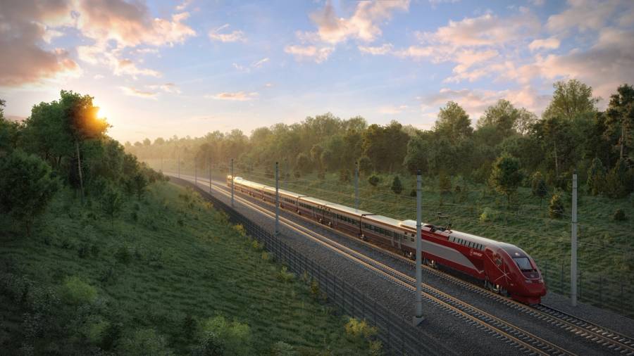 Eurostar high-speed train connecting London with Continental Europe