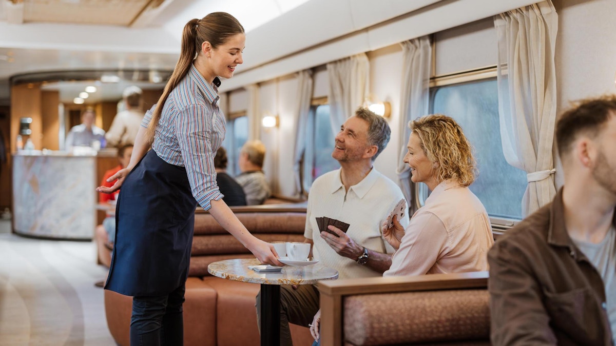 Authentic Gold Premium dining carriage aboard Journey Beyond Rail