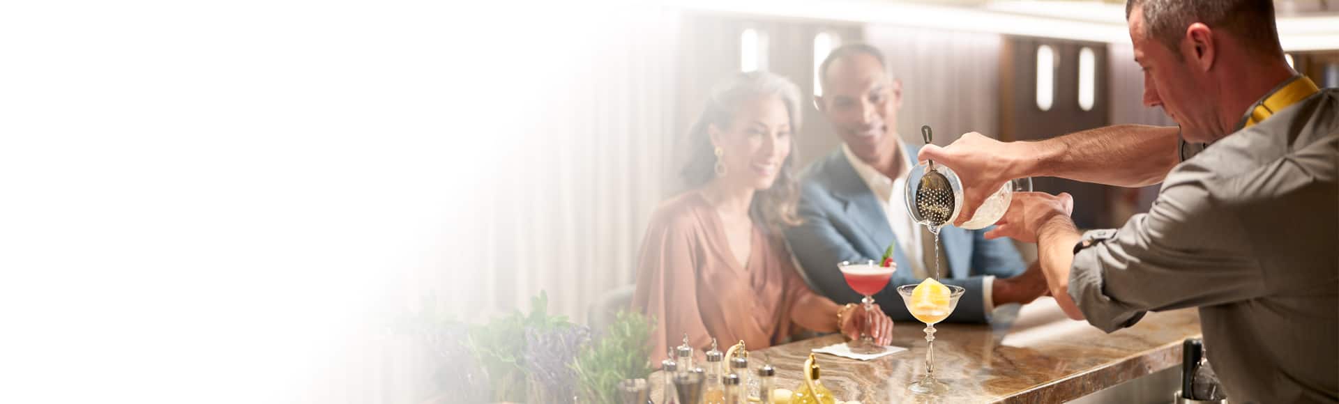Refined Oceania Cruises lounge representing Concierge Level amenities