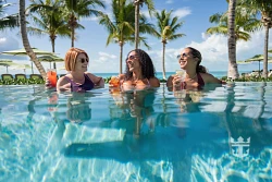Group enjoying a Royal Caribbean pool deck