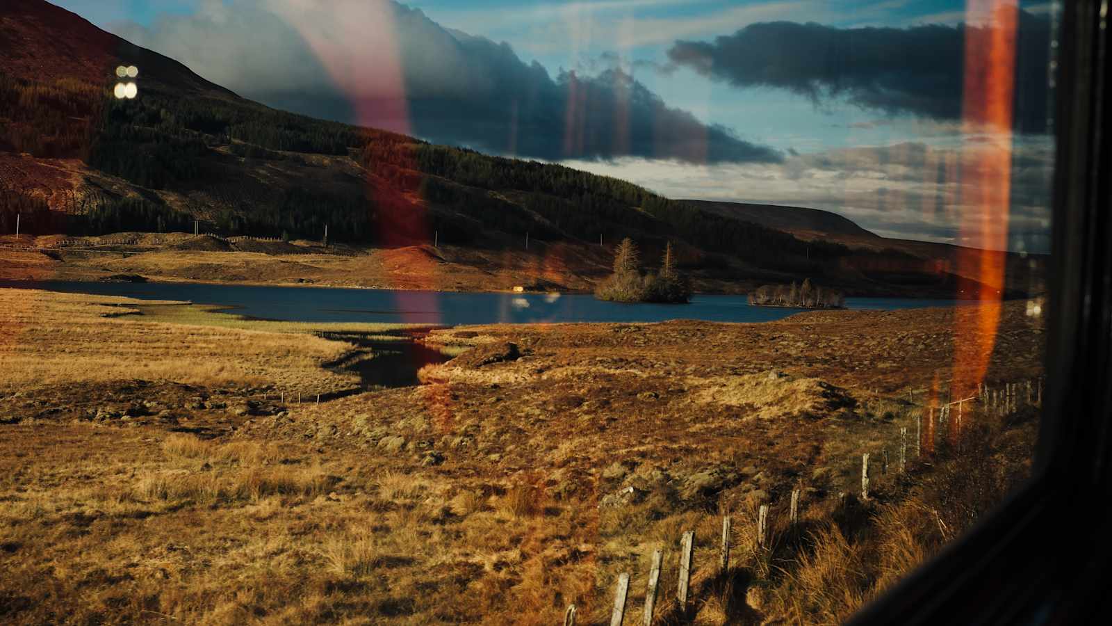 Scottish Highlands scenery reached by an overnight sleeper train