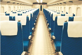 Official Sanyo Shinkansen Ordinary Car interior
