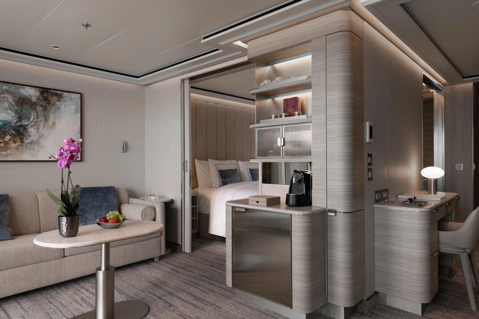 Official Silversea suite interior representing Medallion Suites