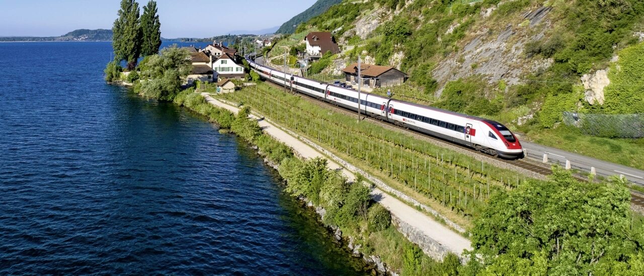 Swiss train journey supported by a regional rail pass